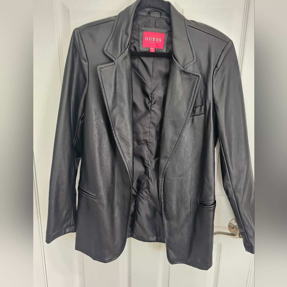 Guess faux leather blazer